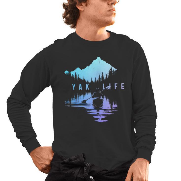Kayak Kayak Vintage Mountains Canoe Kayak Men's Long Sleeve T-Shirt