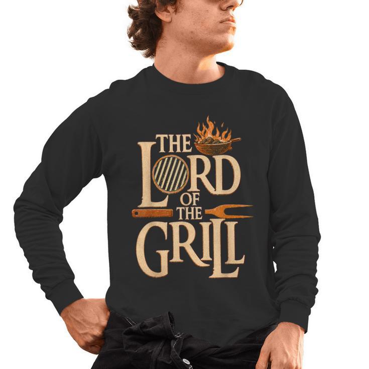 Lord Of The Grill BBQ Daddy Nerd Dad Men's Long Sleeve T-Shirt