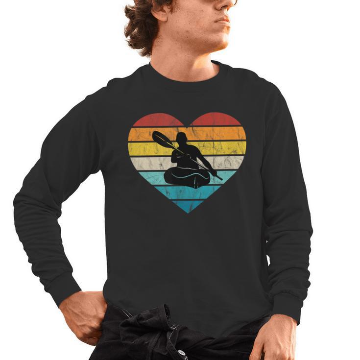 I Love Canoeing Water Sports Canoe Tour Paddling Canadian Men's Long Sleeve T-Shirt