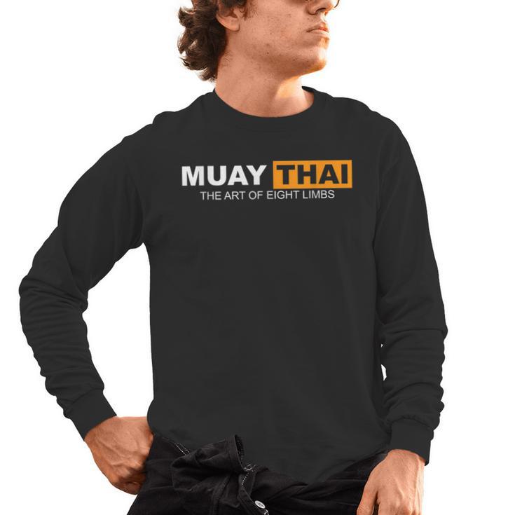 Muay Thai The Art Of Eight Limbs Kickboxing And MMA Fighter Men's Long Sleeve T-Shirt