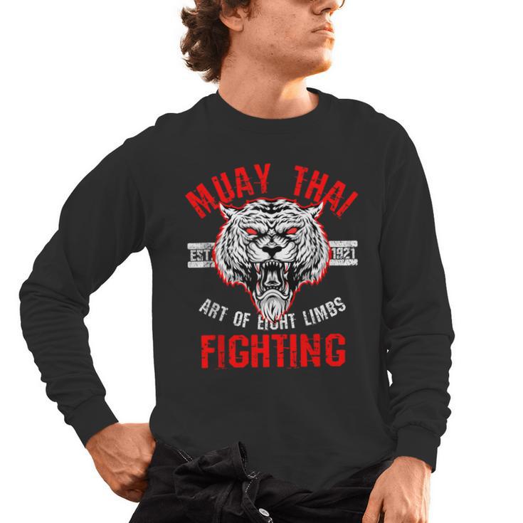 Muay Thai Art Of Eight Limbs Sak Yant Thai Boxing MMA Arts Men's Long Sleeve T-Shirt