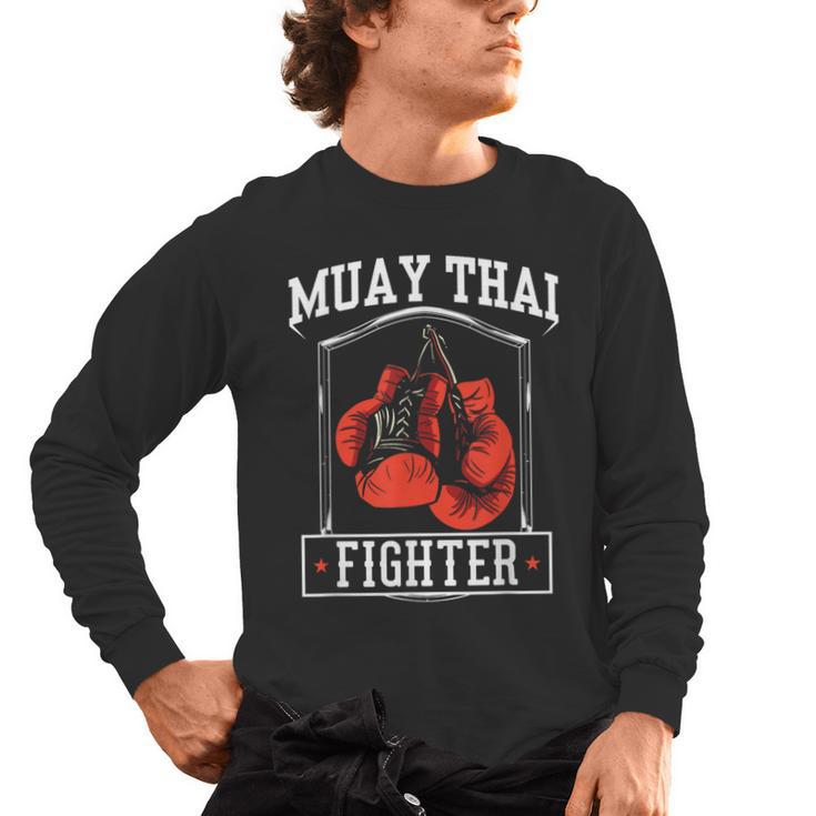 Muay Thai Fighter Hobby Boxing Martial Arts Men's Long Sleeve T-Shirt
