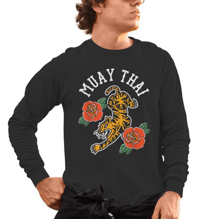 Muay Thai Fighter Hobby Martial Arts Boxing Men's Long Sleeve T-Shirt