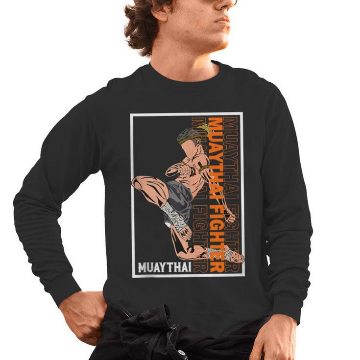 Muay Thai Fighter Men's Long Sleeve T-Shirt