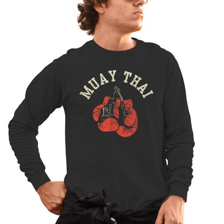 Muay Thai Hobby Boxing Fighter Martial Arts Men's Long Sleeve T-Shirt