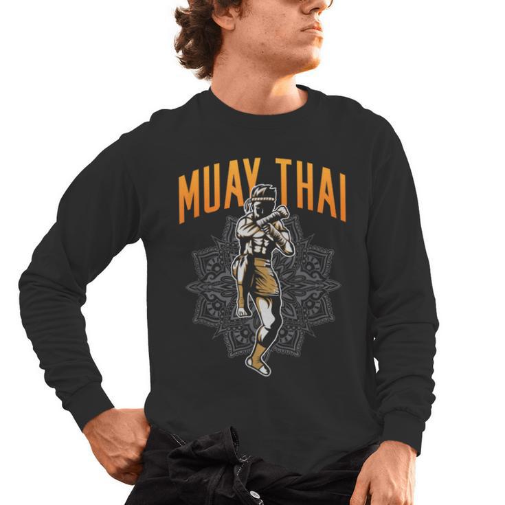 Muay Thai Hobby Martial Arts Fighter Boxing Men's Long Sleeve T-Shirt