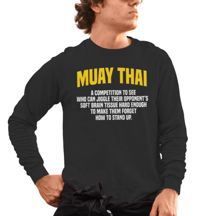 Muay Thai Martial Arts Combat Sports Men's Long Sleeve T-Shirt