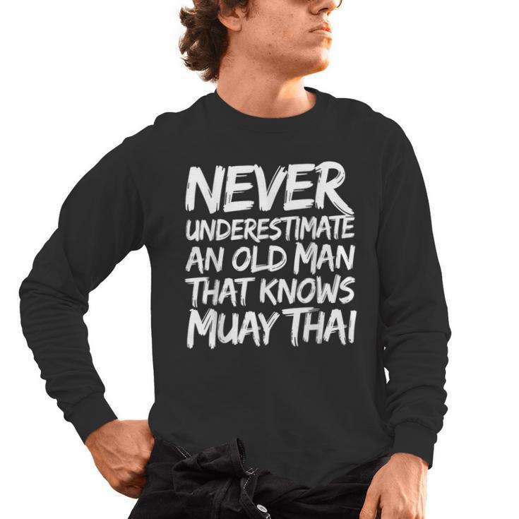 Muay Thai For Men Boys Dad Mixed Martial Arts Men's Long Sleeve T-Shirt