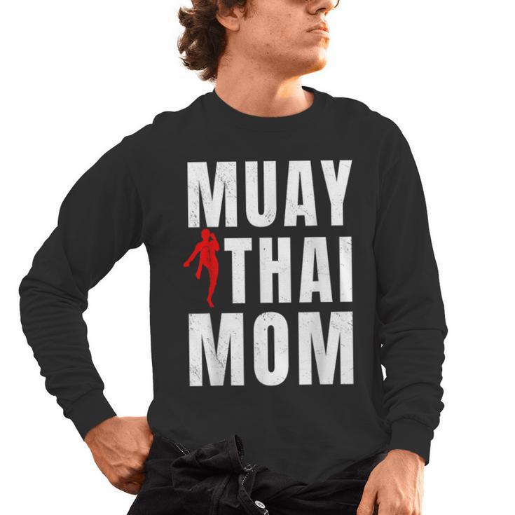 Muay Thai Mom Martial Artis Combat Sports Mother's Day Men's Long Sleeve T-Shirt