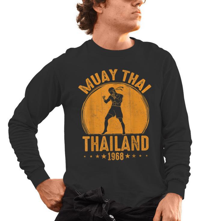 Muay Thai Thailand 1968 Slogan Sport Men's Long Sleeve T-Shirt