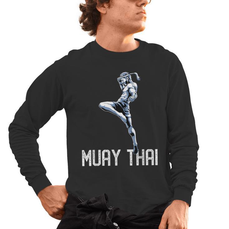 Muay Thai Tiger Nak Muay Kickboxing Men's Long Sleeve T-Shirt