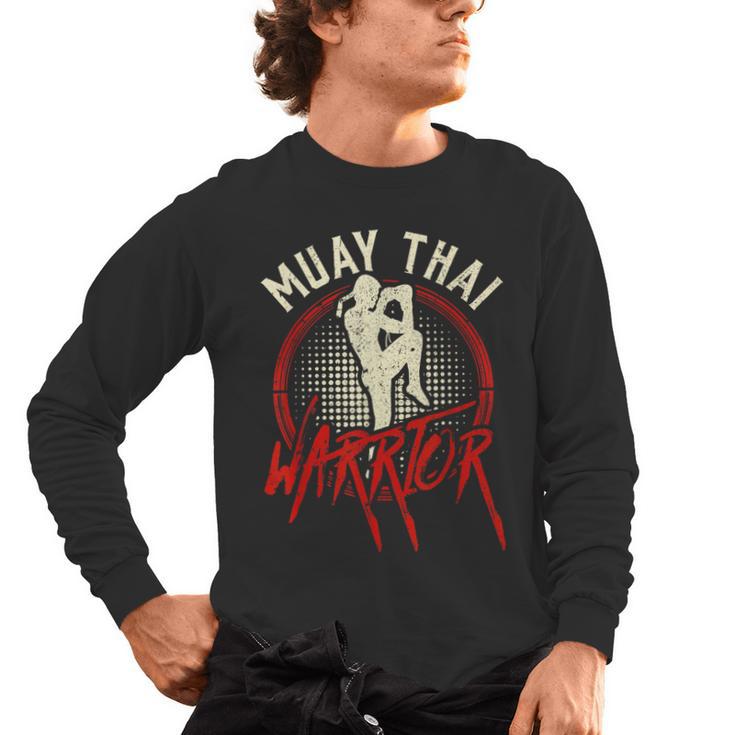Muay Thai Warrior Fighter Boxing Martial Arts Hobby Men's Long Sleeve T-Shirt