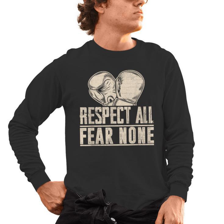Respect All Fear None Muay Thai Men's Long Sleeve T-Shirt