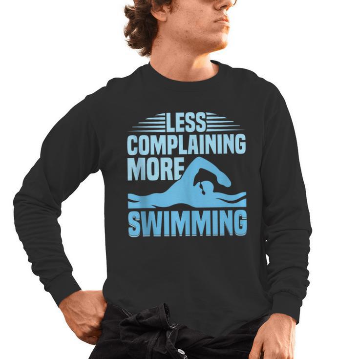 Swim Coach Swim Training Swimming Sport Men's Long Sleeve T-Shirt