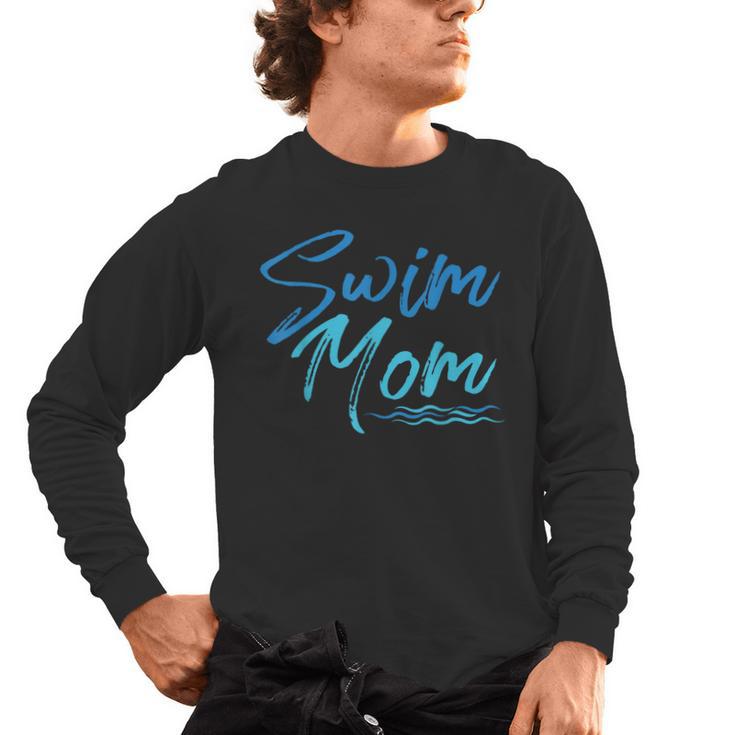 Swim Mom Swimming Cute Men's Long Sleeve T-Shirt