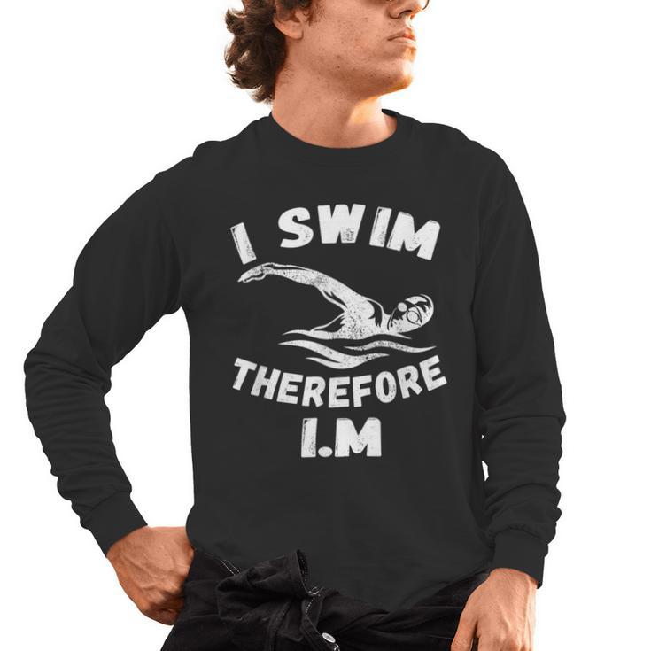 Swimming Competitive Freestyle Swim For Swimmer Men's Long Sleeve T-Shirt