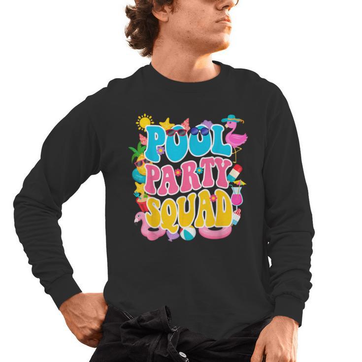 Swimming Pool Party Squad Beach Pool Party Matching Beach Men's Long Sleeve T-Shirt