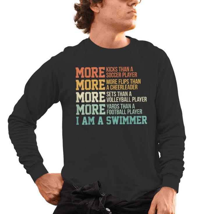 Swimming Saying Swim Swimmer Men's Long Sleeve T-Shirt