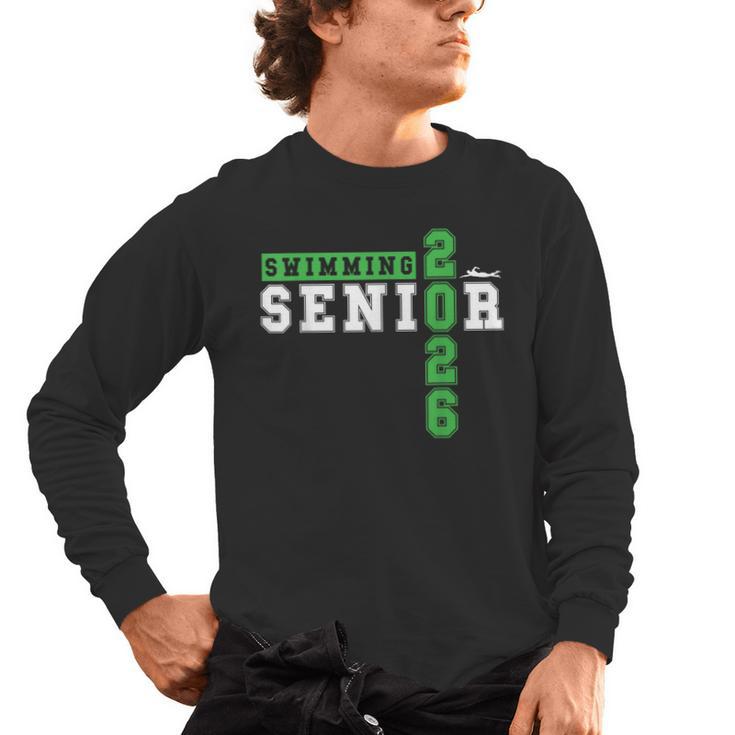 Swimming Senior Night Swim Senior 2026 Graduation 33 Men's Long Sleeve T-Shirt