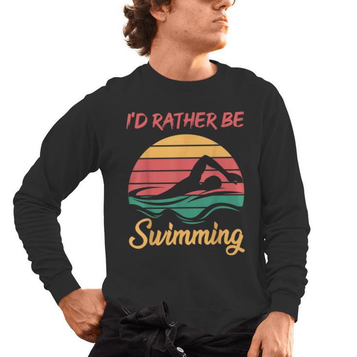 Water Rat Water Sports Hobby Swimming Club Swimming Men's Long Sleeve T-Shirt