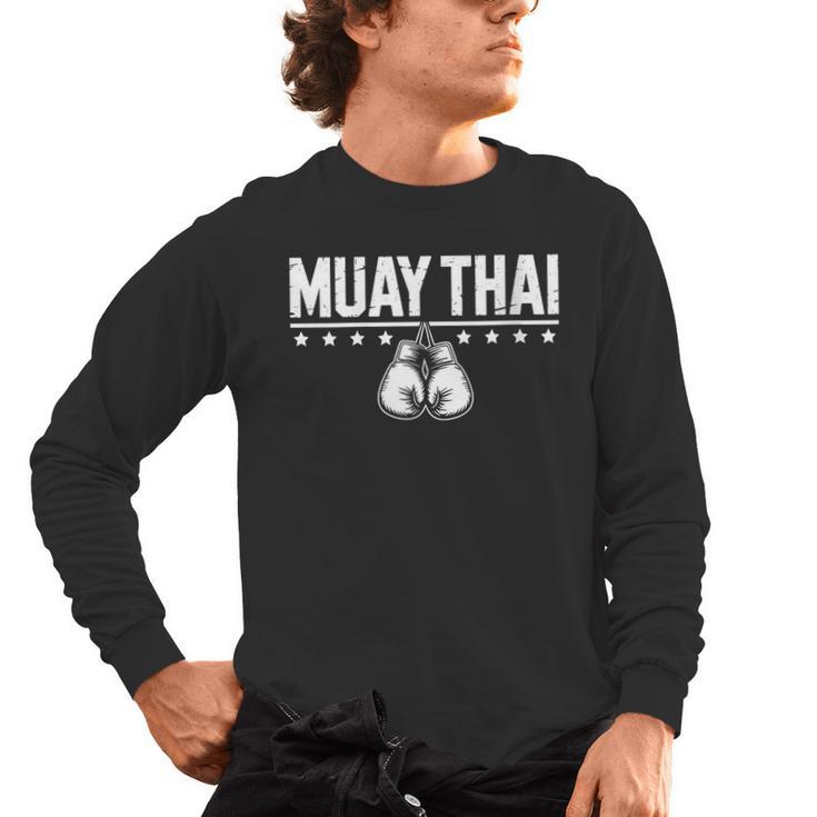 Women's Cute Muay Thai Art For Men Women Kids Muay Thai Lovers Men's Long Sleeve T-Shirt