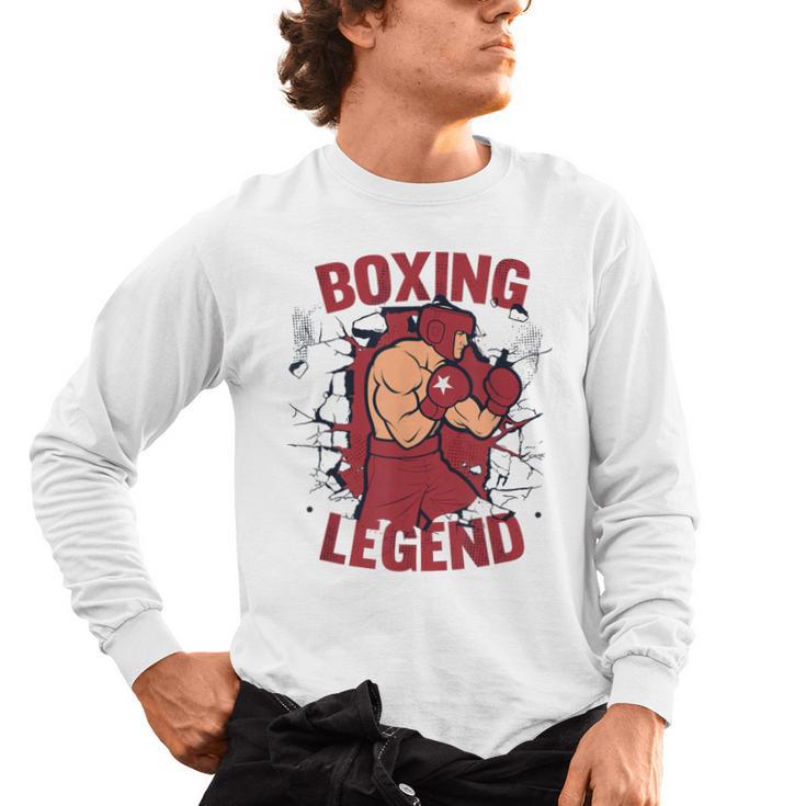 Boxing Legend Professional Boxer Muay Thai Boxing Men's Long Sleeve T-Shirt