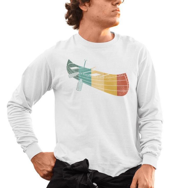 Canoe Canoeing Retro Vintage Men's Long Sleeve T-Shirt