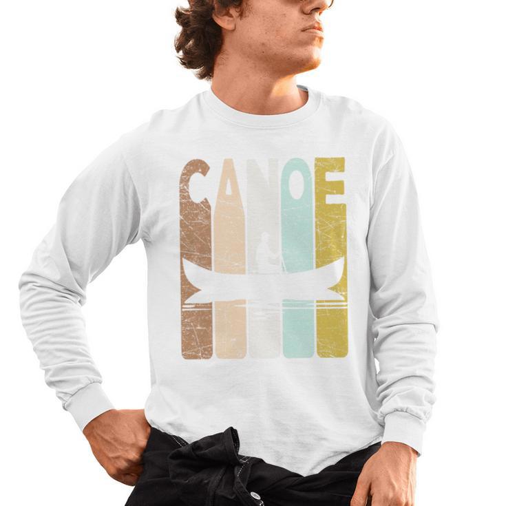Canoe Vintage Canoeing Retro Canoe Paddling Premium Tri-Blend Men's Long Sleeve T-Shirt