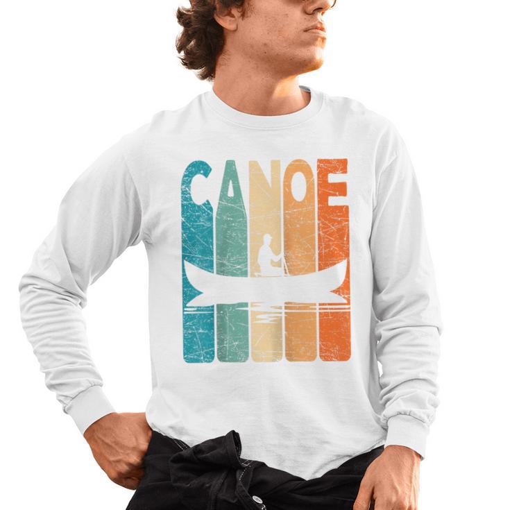 Canoe Vintage Canoeing Retro Canoe Paddling Raglan Baseball Tee Men's Long Sleeve T-Shirt