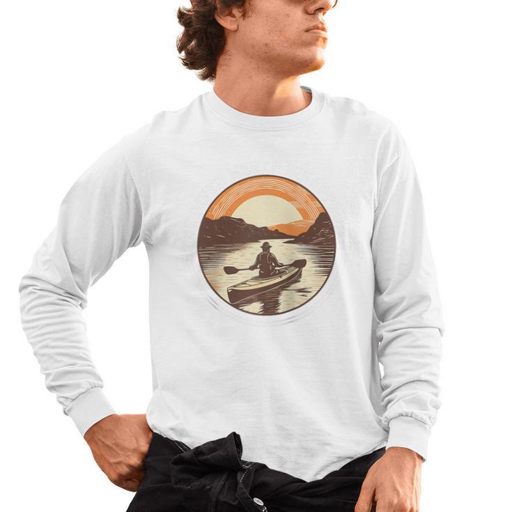Kayak Kayaker Canoes-Boating Water-Paddle Canadier-Canoe Raglan Baseball Tee Men's Long Sleeve T-Shirt