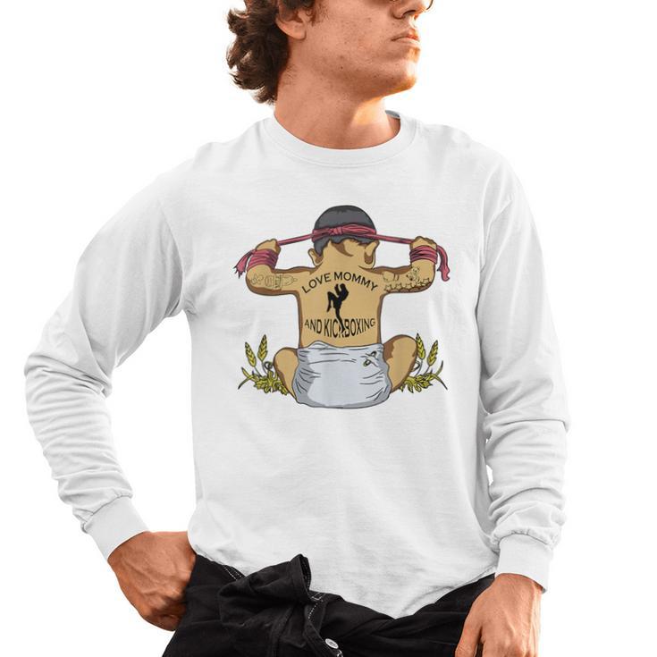 Kickboxing Muay Thai Training Fitness Baby Love Mommy Men's Long Sleeve T-Shirt