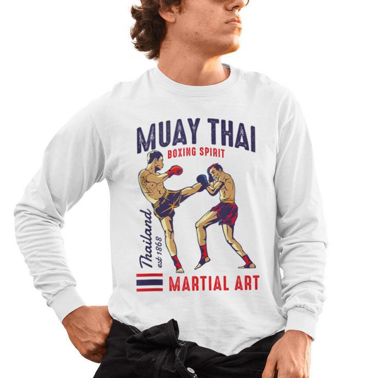 Muay Thai Boxing Spirit Martial Art Men's Long Sleeve T-Shirt