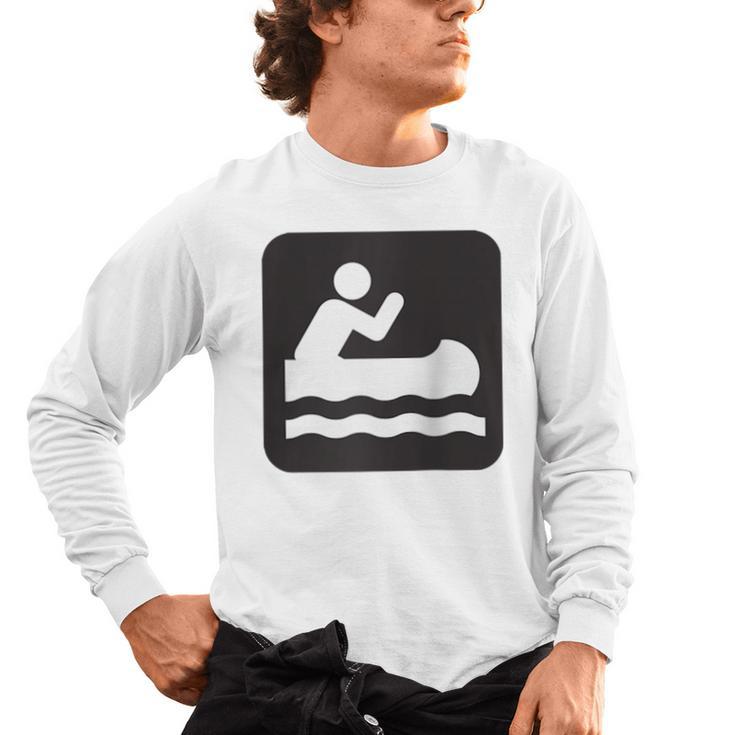 Outdoors Water Sports Canoe Canoeist Raglan Baseball Tee Men's Long Sleeve T-Shirt