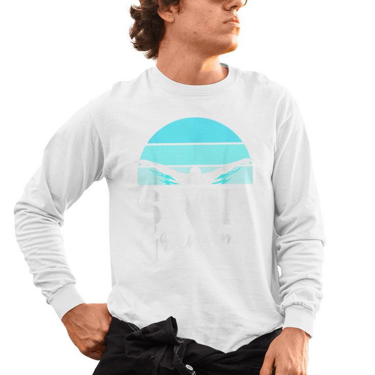 Swim Team Shirt Grandma Mama Swimming Meet Swimmer Men's Long Sleeve T-Shirt