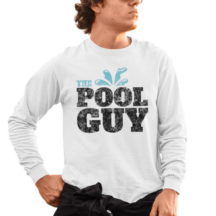 Vintage The Pool Guy Swimming For Him T-Shirt Men's Long Sleeve T-Shirt