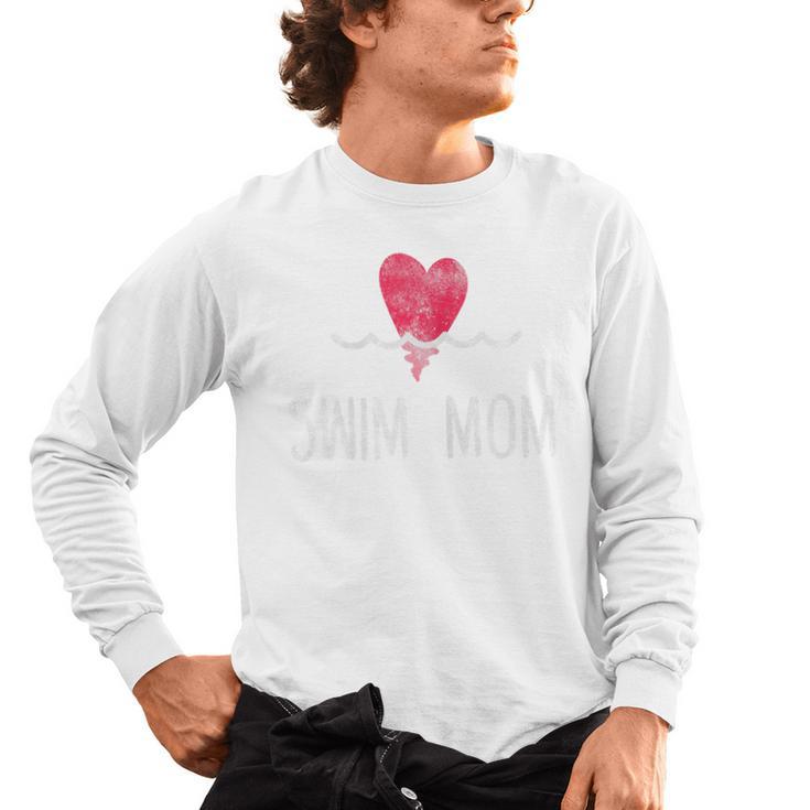 Vintage Swim Mom Shirt Swimming Family Swimmer Men's Long Sleeve T-Shirt