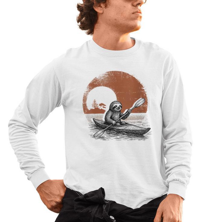 Women's Kayaking Sloth Kayak Kayaker Canoe Paddling Men's Long Sleeve T-Shirt