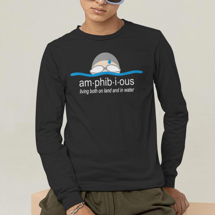 Amphibious Swimming Men's Long Sleeve T-Shirt Amphibious Swimming Men's Long Sleeve T-Shirt