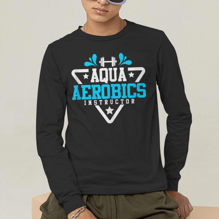 Aqua Aerobics Swimming Water Instructor Fitness Waterobics Men's Long Sleeve T-Shirt