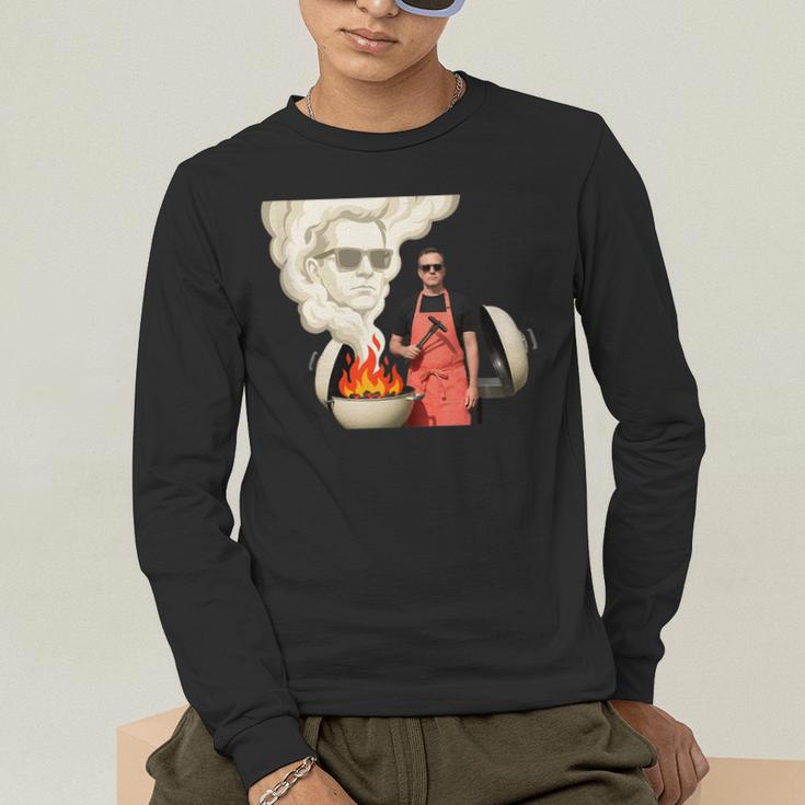 BBQ Dad Grilling Humor Men Backyard Men's Long Sleeve T-Shirt