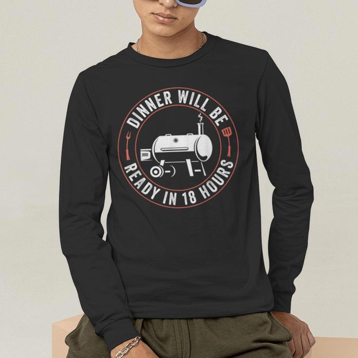 BBQ Dad Smoking Meat Smoker Barbecue Dad Apparel Men's Long Sleeve T-Shirt