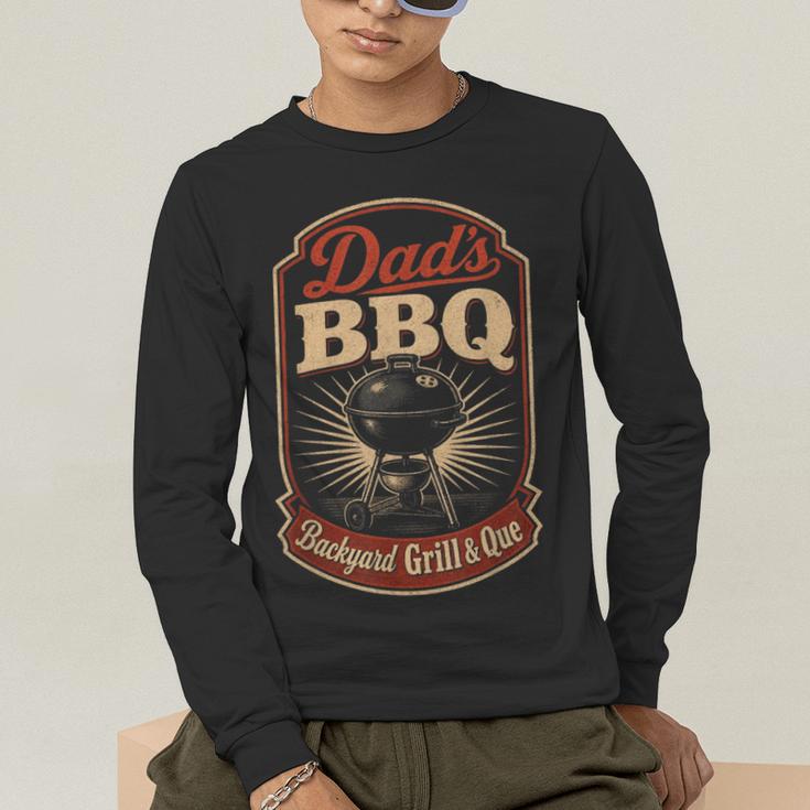 BBQ Dad's Backyard Grill & Que Men's Long Sleeve T-Shirt