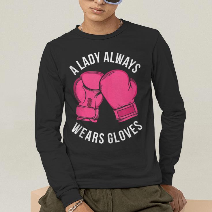 Boxing Gloves Muay Thai Women Girls Muay Thai Men's Long Sleeve T-Shirt Boxing Gloves Muay Thai Women Girls Muay Thai Men's Long Sleeve T-Shirt