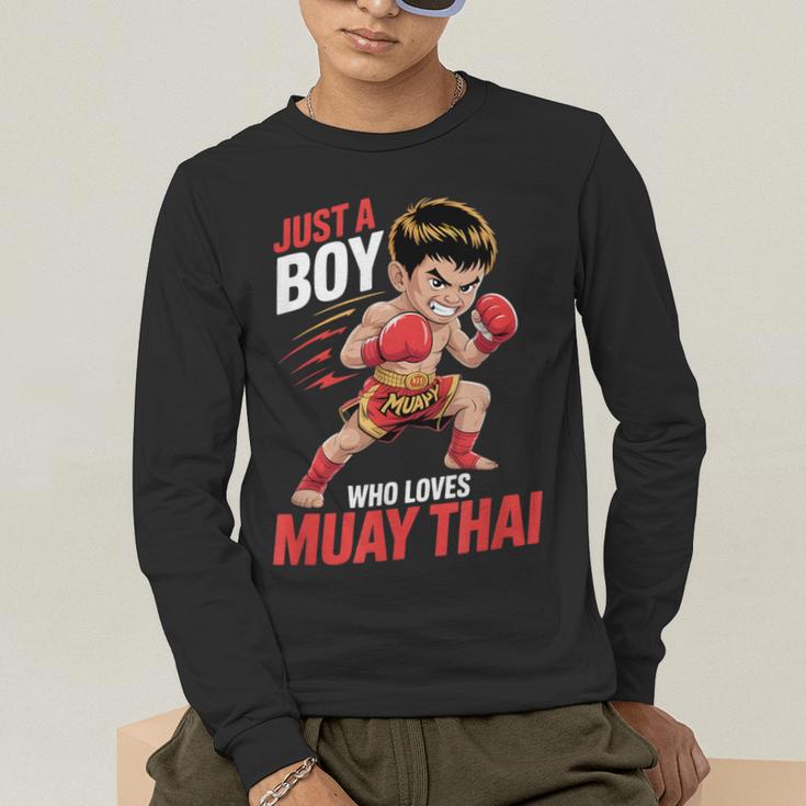 Boys Muay Thai Men's Long Sleeve T-Shirt Boys Muay Thai Men's Long Sleeve T-Shirt
