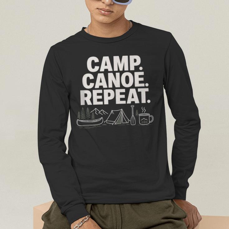 Camp Canoe Repeat Outdoor Adventure Men's Long Sleeve T-Shirt Camp Canoe Repeat Outdoor Adventure Men's Long Sleeve T-Shirt