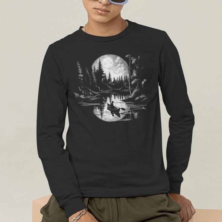 Canoe Canadian Canoeists Nature Canoe Men's Long Sleeve T-Shirt