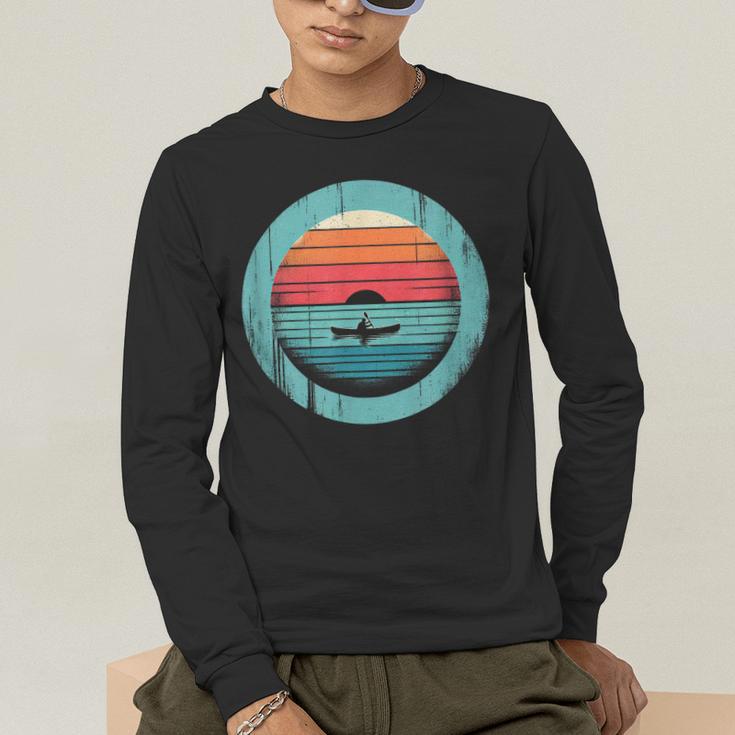 Canoe Sunset Men's Long Sleeve T-Shirt Canoe Sunset Men's Long Sleeve T-Shirt