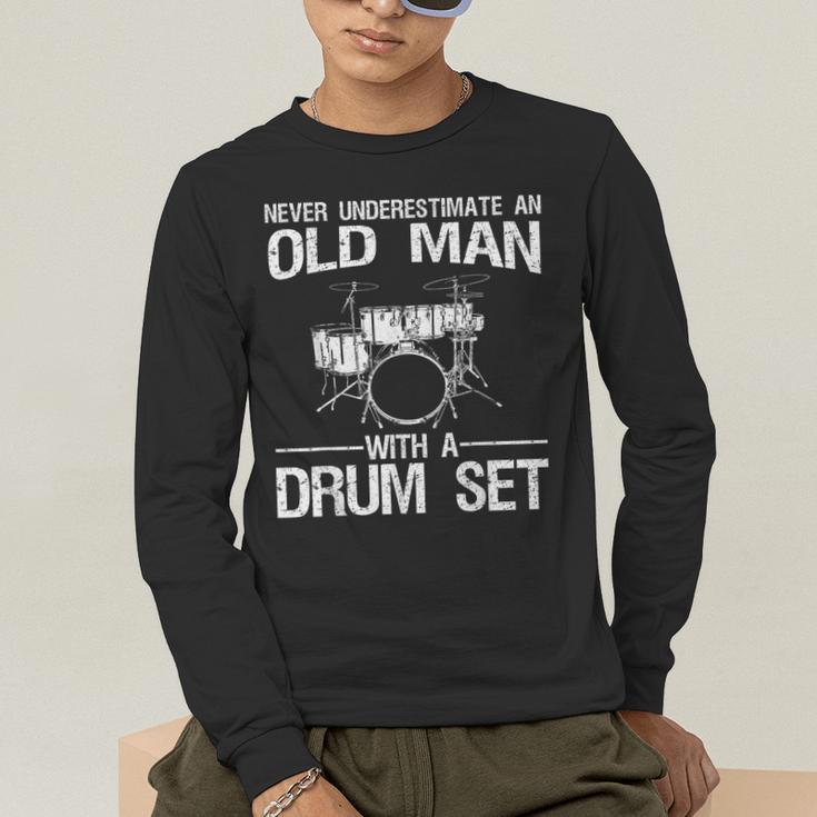 Cool Drummer Art Men Dad Drum Set Player Drum Kit Musician Men's Long Sleeve T-Shirt Cool Drummer Art Men Dad Drum Set Player Drum Kit Musician Men's Long Sleeve T-Shirt