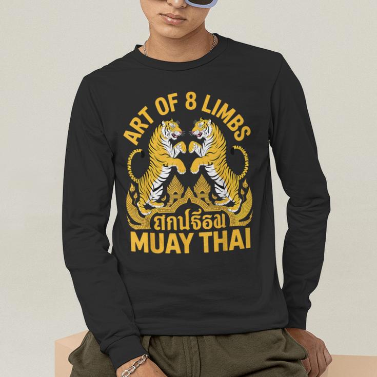 Cute Muay Thai Art For Men Women Kids Muay Thai Lovers Men's Long Sleeve T-Shirt