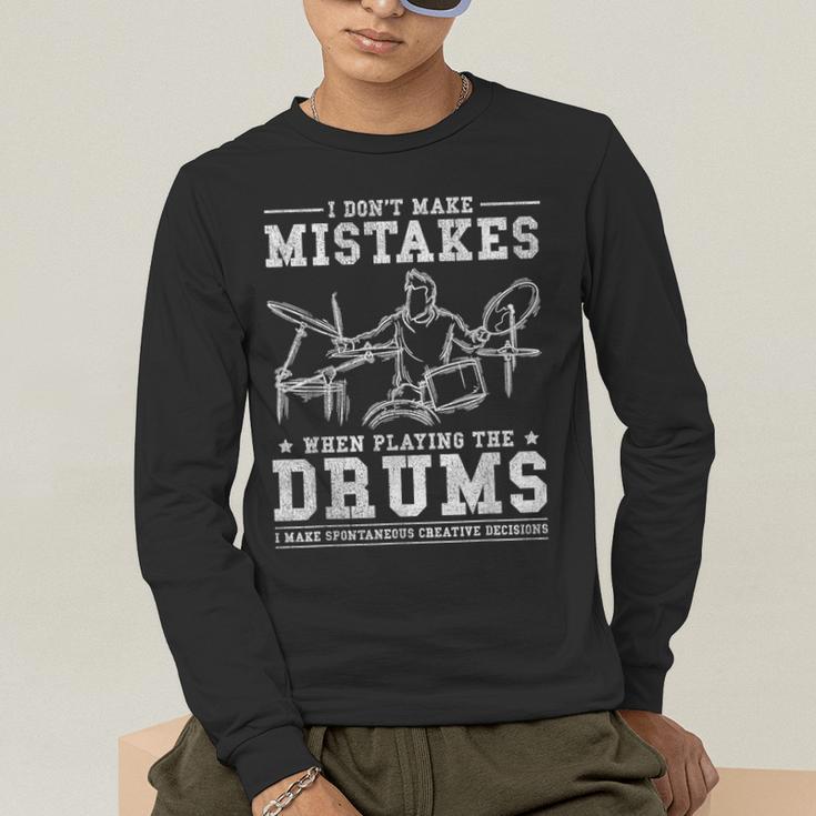 Drummer Music Drum Kit Men's Long Sleeve T-Shirt